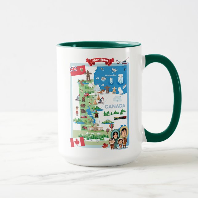 Manitoba Canada Cartoon Poster Mug (Right)