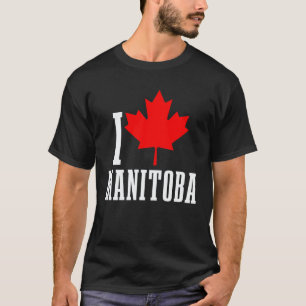Manitoba Canada Maple Leaf Canadian Flag Pride T-Shirt