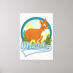 Manitoba Canada travel logo Canvas Print