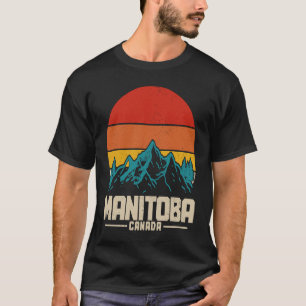 Manitoba Canada Vintage Mountains Hiking Nature Ca T-Shirt