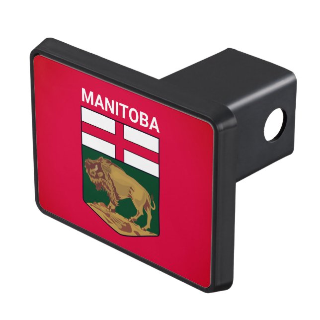 Manitoba coat of arms - CANADA Trailer Hitch Cover (Top Right)