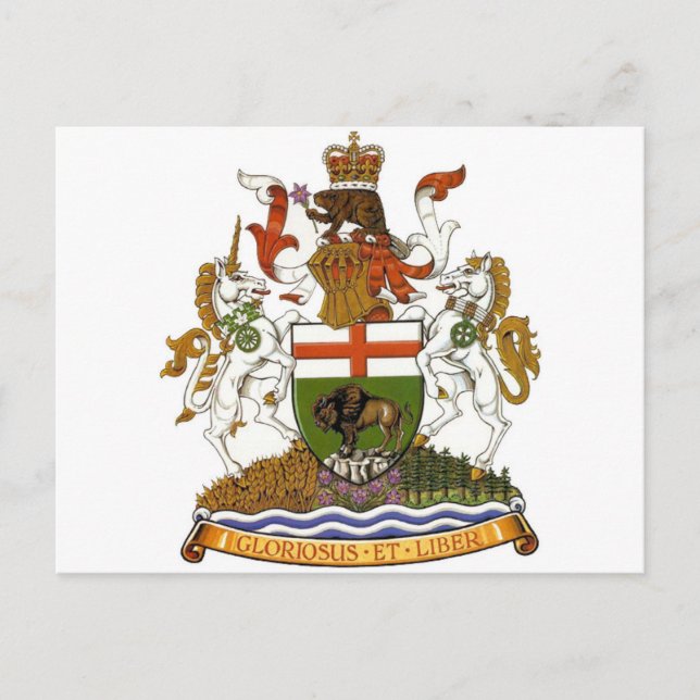 Manitoba Coat of Arms Postcard (Front)