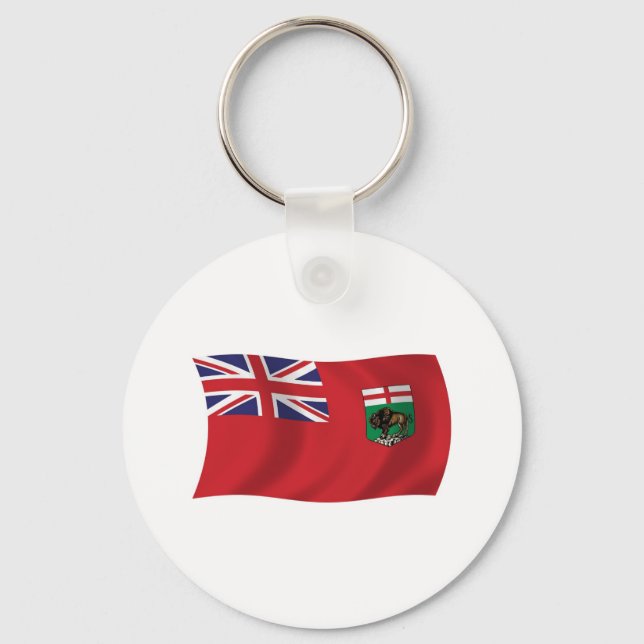 Manitoba Flag Keychain (Front)