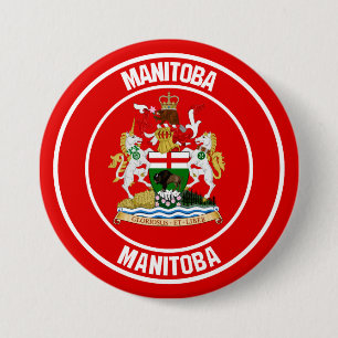 Manitoba Round Emblem 3 Inch Round Button