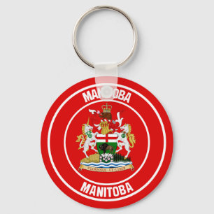 Manitoba Round Emblem Keychain