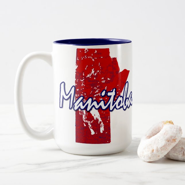 Manitoba Two-Tone Coffee Mug (With Donut)