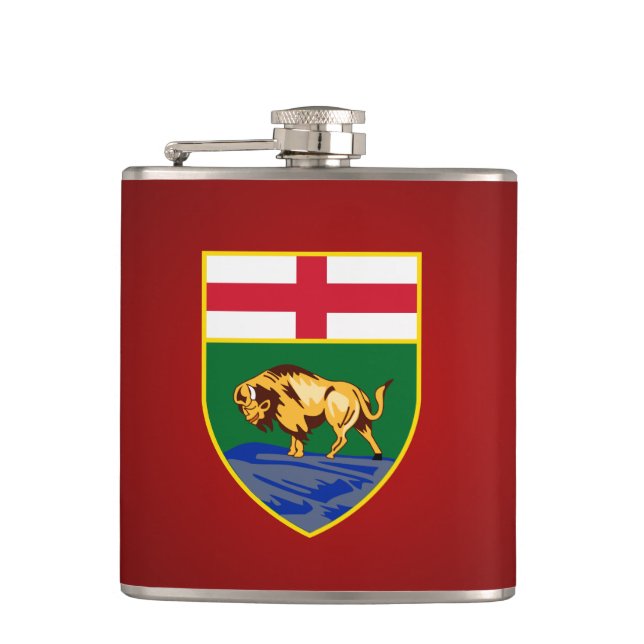 Manitoban coat of arms Flask (Front)