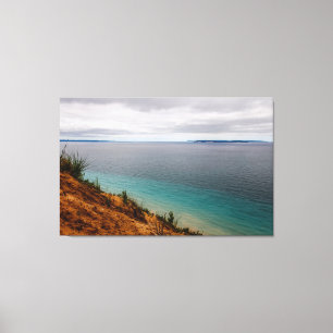 Manitou Islands Seen from Pyramid Point, Michigan Canvas Print