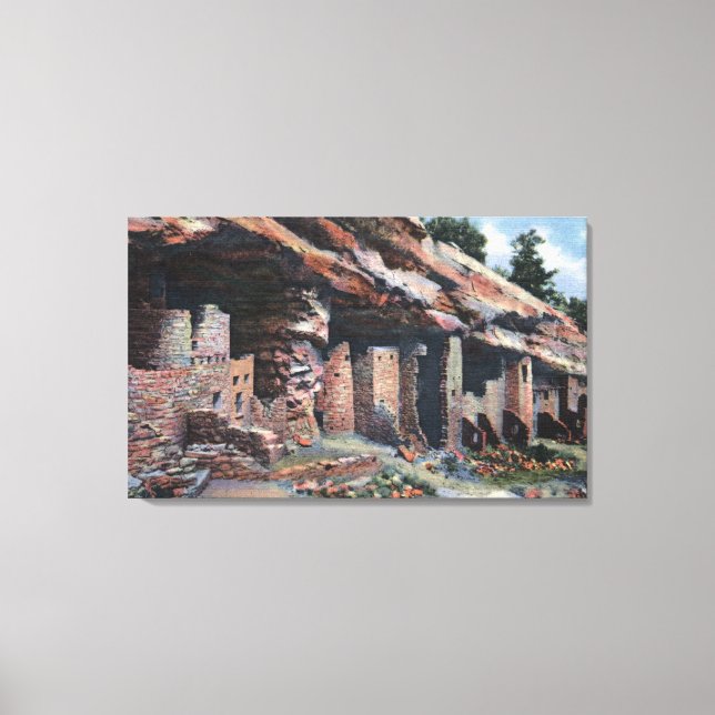 Manitou Springs, Colorado - Cliff Dwellings Canvas Print (Front)