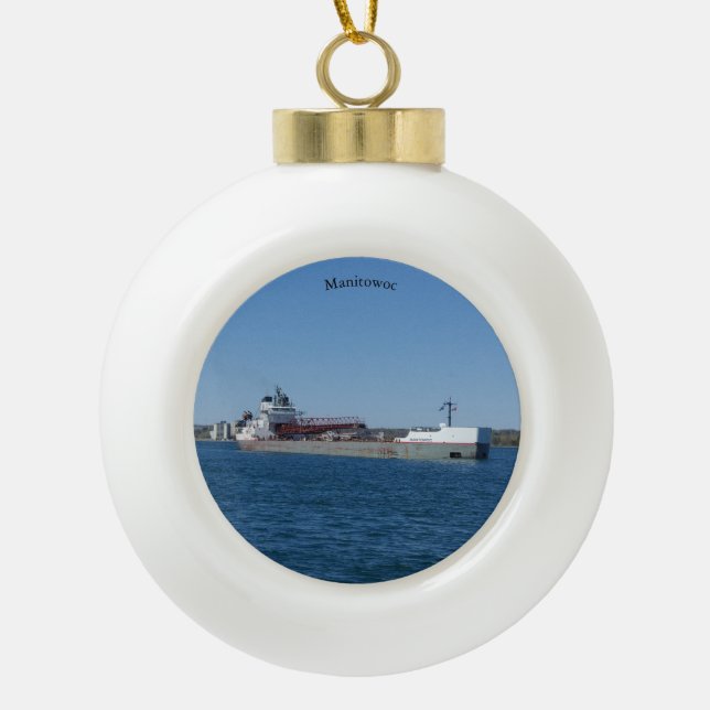 Manitowoc ball or snowflake ornament (Front)