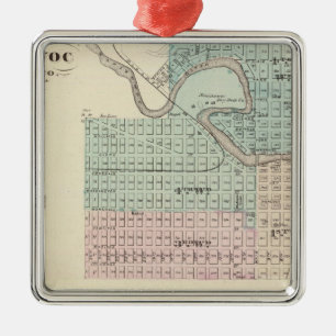 Manitowoc, Sheboygan and Hilbert, Wis Metal Ornament