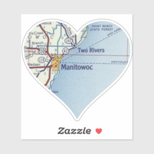 Manitowoc WI Vintage Map