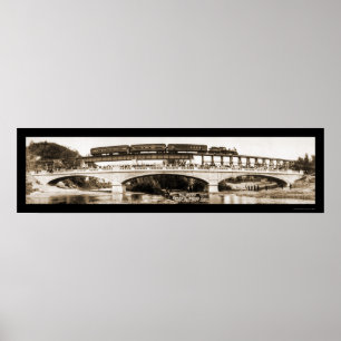 Mankato MN Bridge Photo 1911 Poster