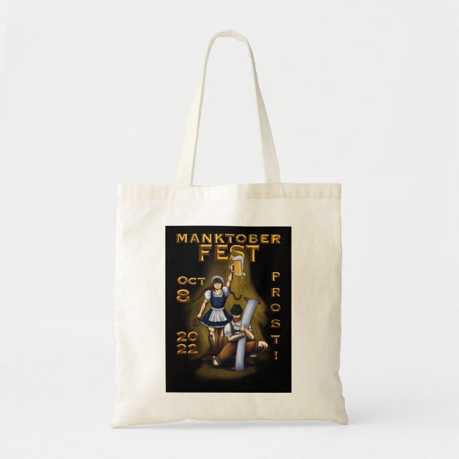 Manktoberfest black background tote bag (Front)