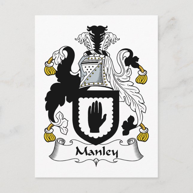 Manley Family Crest Postcard (Front)