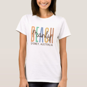 Manly Beach Sydney Australia (Sands) T-Shirt