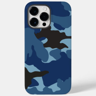 Manly Blue Camo Military Camouflage Pattern Tough Case-Mate iPhone 14 Pro Max Case