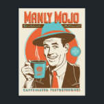 Manly Mojo Coffee Postcard<br><div class="desc">Anderson Design Group is an award-winning studio in Nashville, Tennessee. Founder Joel Anderson and his team of talented artists love to create classic-looking poster designs. ADG prints are often mistaken for vintage posters created in the early to mid-20th Century. That’s because Anderson Design Group goes to great lengths to create...</div>
