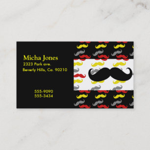 Manly Moustache Hair Colours Business Card