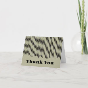 Manly Stripes  Thank You Card