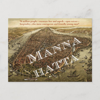 Mannahatta — Carte postale de Whitman's Manhattan