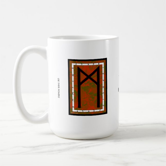 Mannaz Rune Mug - Humanity! (Left)