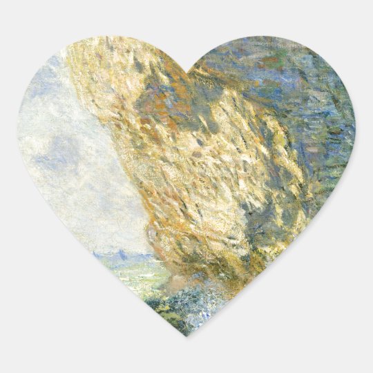 Manneporte, Rock Arch - Étretat (Normandy) - Monet Heart Sticker
