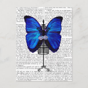 Mannequin Blue Butterfly Postcard
