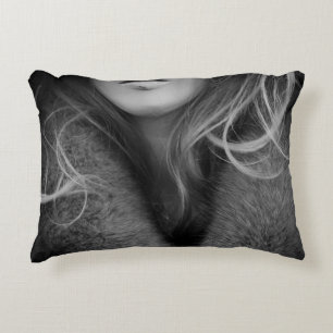 Mannequin in Black and White Accent Pillow