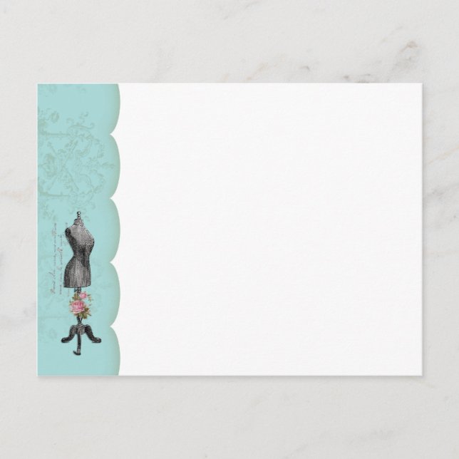 Mannequin Postcard With Compliments (Front)