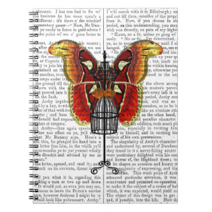 Mannequin Red And Yellow Butterfly Notebook