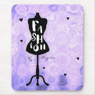 Mannequin Stand Vintage Retro Purple FASHION Glam Mouse Pad