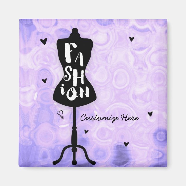 Mannequin Stand Vintage Retro Purple FASHION Magnet (Front)