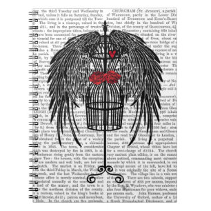 Mannequin With Black Wings Notebook