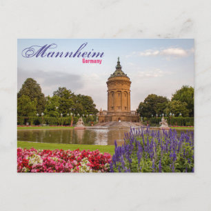 Mannheim Allemagne Tour Voyage Carte Postale