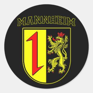 Mannheim Coat/Crest Classic Round Sticker