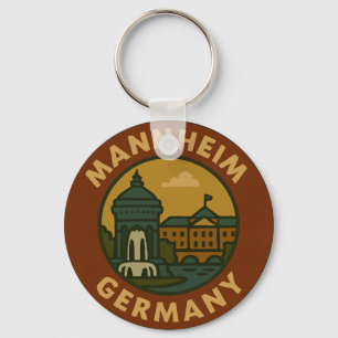 Mannheim Germany City Art Keychain