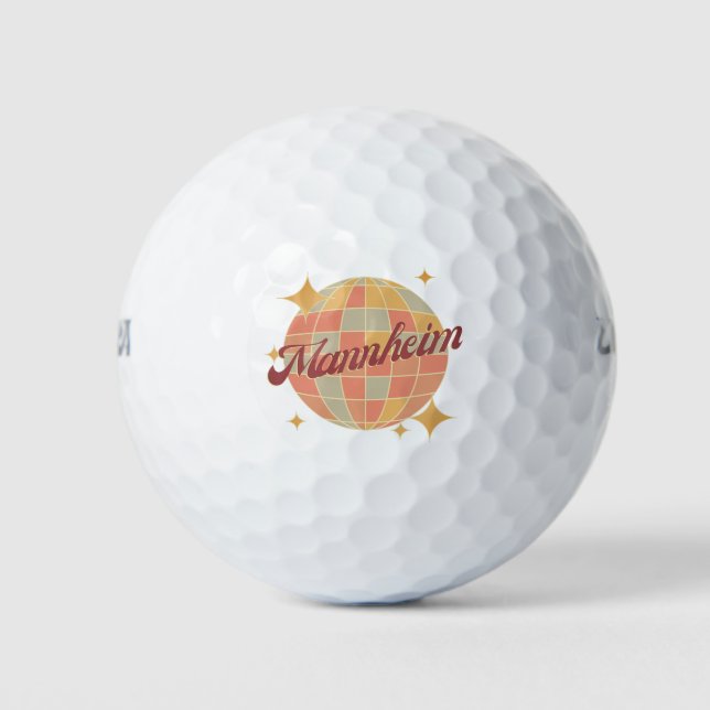 Mannheim Germany Retro golfing club  Golf Balls (Front)