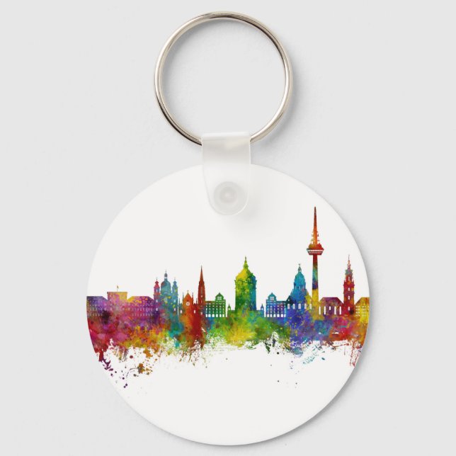 Mannheim Germany Skyline Keychain (Front)