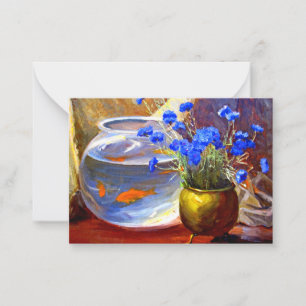 Mannheim - Goldfish Bowl and Flowers Card