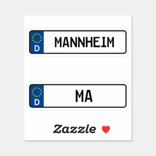 Mannheim kennzeichen, German Car License Plate