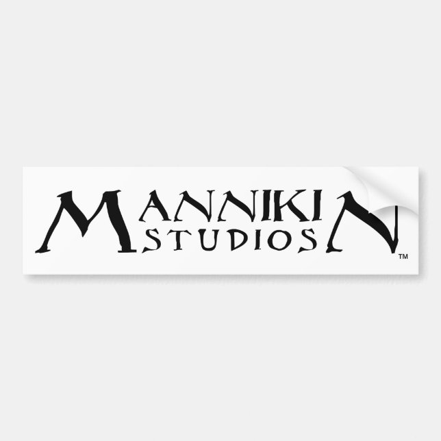 Mannikin Studios basic logo text bumper Sticker (Front)