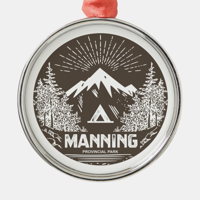 Manning Provincial Park Metal Ornament (Front)
