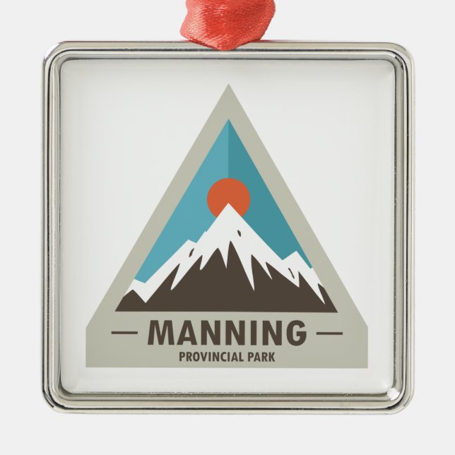 Manning Provincial Park Metal Ornament (Front)