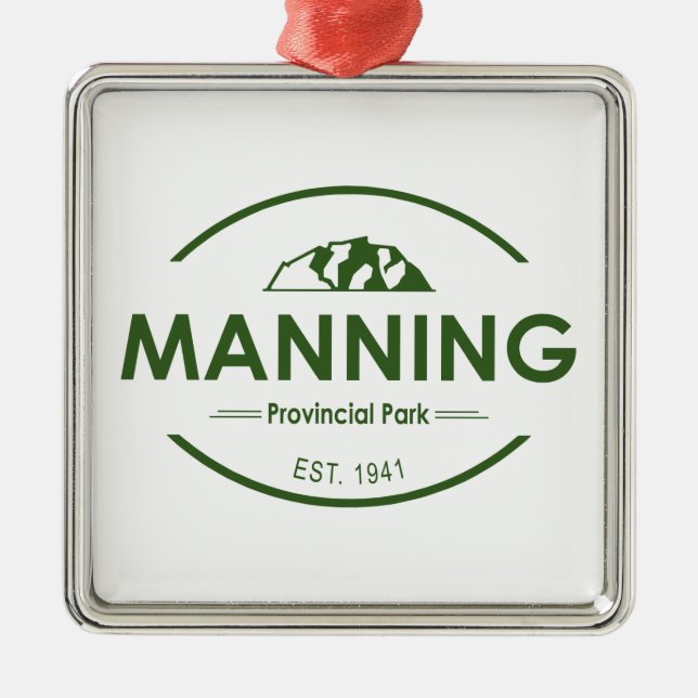 Manning Provincial Park Metal Ornament (Front)