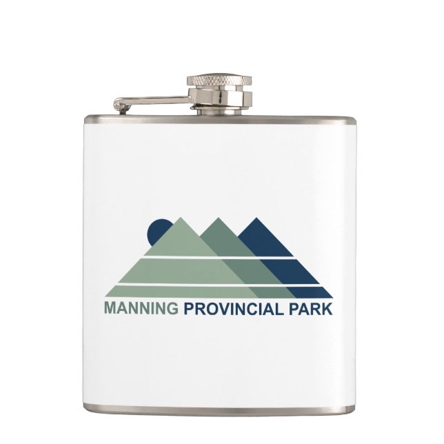 Manning Provincial Park Mountain Sun Hip Flask (Front)