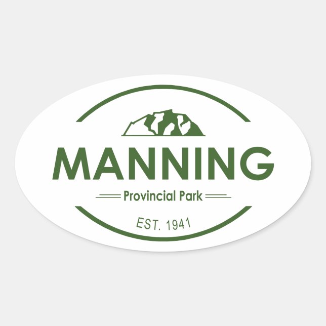 Manning Provincial Park Oval Sticker (Front)