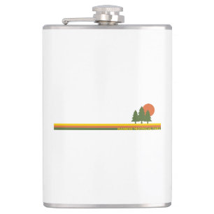 Manning Provincial Park Pine Trees Sun Hip Flask