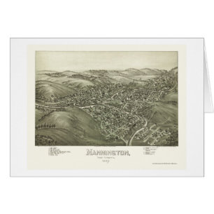 Mannington, carte panoramique de WV - 1897