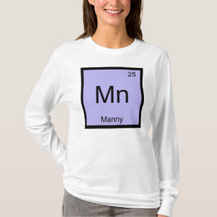 Manny Name Chemistry Element Periodic Table T-Shirt